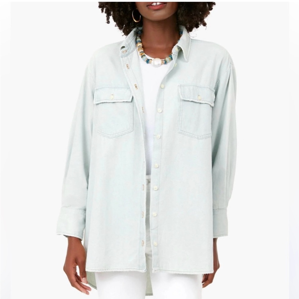 The Great Sun Drenched Wash The Rancho Top Light Chambray Blue Size 2